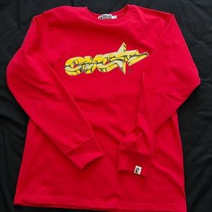 Bape X OVO red long sleeve (m)